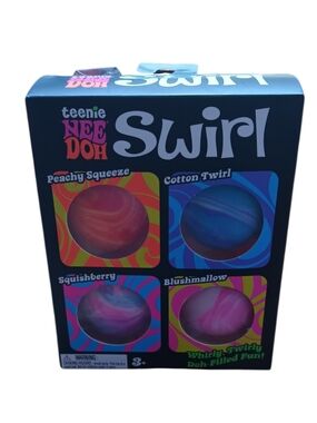 Teenie NeeDoh Swirl Kids Squeeze Ball Set - Multi-Color